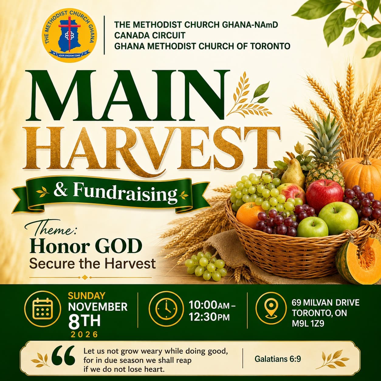 Main Harvest & Fundraising 2026
