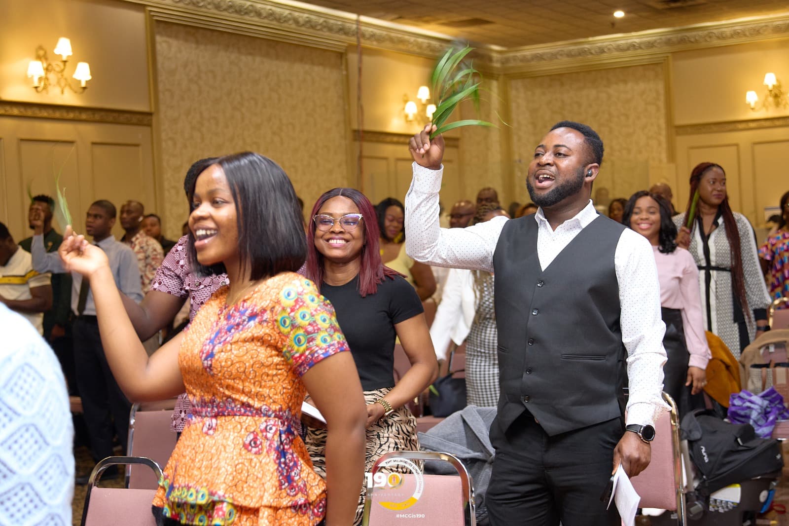 Congregation in worship